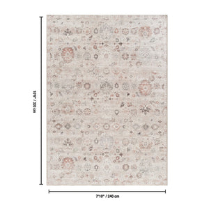 English Elm Majestic Traditional Polyester Area Rug with Jute Backing for Living Room or Bedroom B186P428848