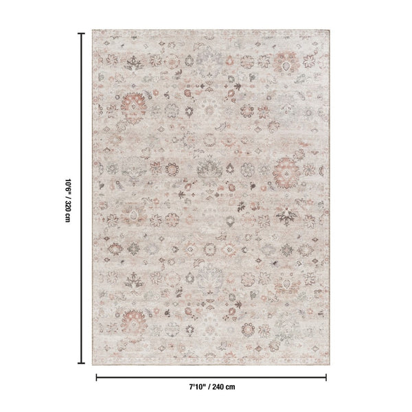 English Elm Majestic Traditional Polyester Area Rug with Jute Backing for Living Room or Bedroom B186P428848