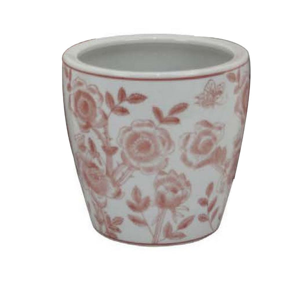 English Elm Kerry Blue Floral White Ceramic Planter Collection Four Graduated Pots for Indoor Garden Display Pink+White B056P416927
