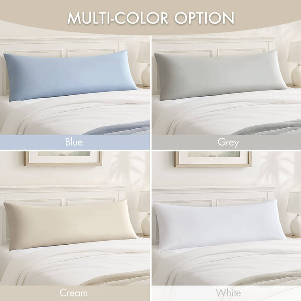 English Elm 1- Piece Full Body Cooling Pillow with Nylon Spandex Cover for Side Sleepers Neutral B035P482974