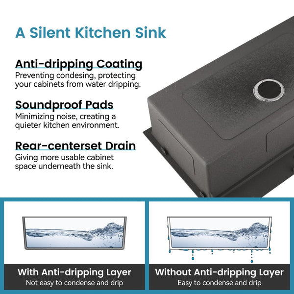 English Elm Stainless Steel Single Bowl Overmount Kitchen Sink with Cutting Board and Colander T3177P296186
