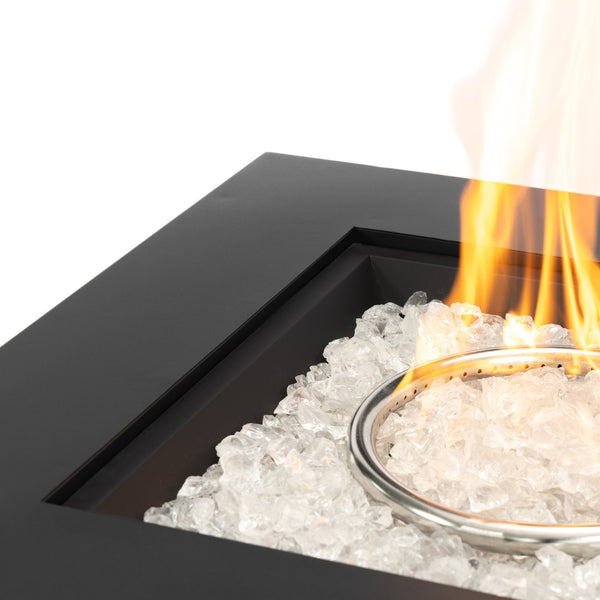English Elm 28" Propane Fire Pit Table - 50000 Btu Steel Outdoor Heater For Patio, Deck, Garden, And Backyard W853P293853