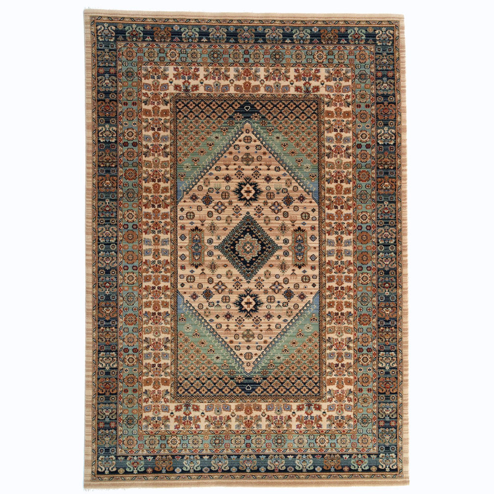 Capel Rugs Lineage-heriz Timeless New Zealand Wool Rug - Elegant Traditional Design For Classic Home Decor Bone Teal, Blue 100% Nz Wool 3450rs05030710725