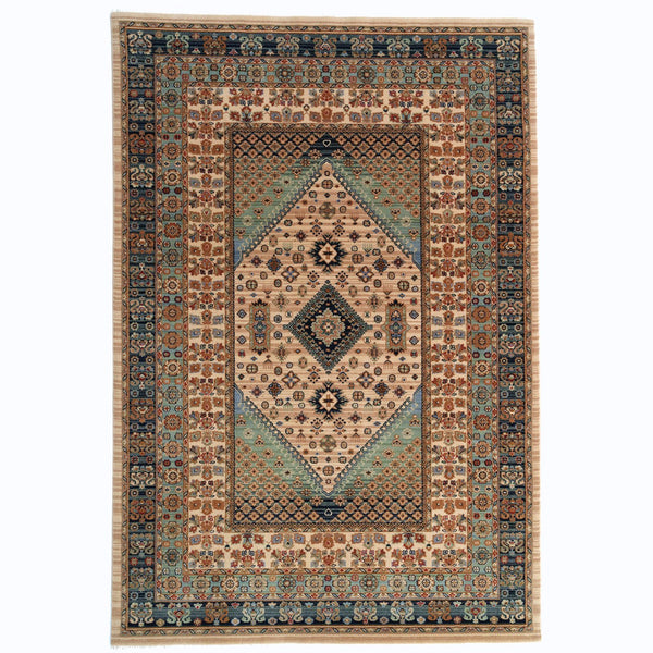 Capel Rugs Lineage-heriz Timeless New Zealand Wool Rug - Elegant Traditional Design For Classic Home Decor Bone Teal, Blue 100% Nz Wool 3450rs05030710725