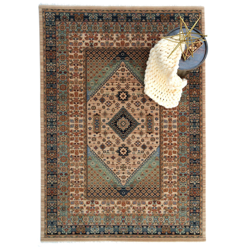 Capel Rugs Lineage-heriz Timeless New Zealand Wool Rug - Elegant Traditional Design For Classic Home Decor Bone Teal, Blue 100% Nz Wool 3450rs05030710725