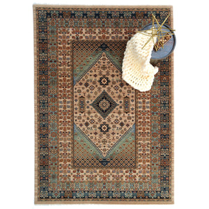 Capel Rugs Lineage-heriz Timeless New Zealand Wool Rug - Elegant Traditional Design For Classic Home Decor Bone Teal, Blue 100% Nz Wool 3450rs05030710725