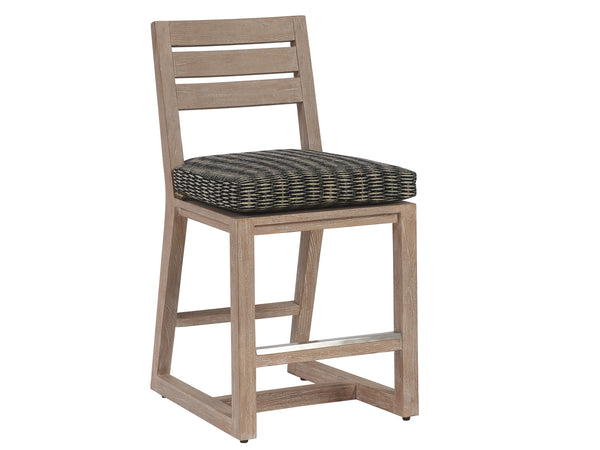 Lexington Tommy Bahama Outdoor 3450 Stillwater Cove Stool - Casual Contemporary Design In Sustainably Sourced Teak For Outdoor Comfort  Wood 3450-17-40