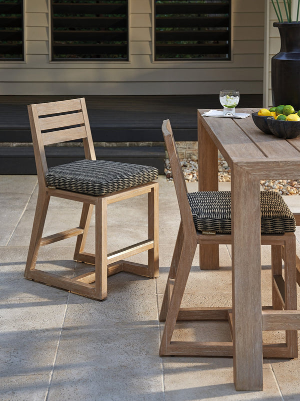 Lexington Tommy Bahama Outdoor 3450 Stillwater Cove Stool - Casual Contemporary Design In Sustainably Sourced Teak For Outdoor Comfort  Wood 3450-17-40