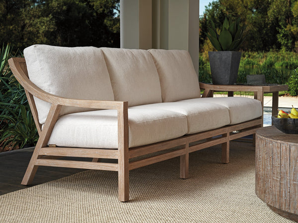 Lexington Tommy Bahama Outdoor 3450-33-40 Stillwater Cove Sofa - Elegant Deep Seating In Sustainable Teak For Luxurious Outdoor Living  Wood 3450-33-40