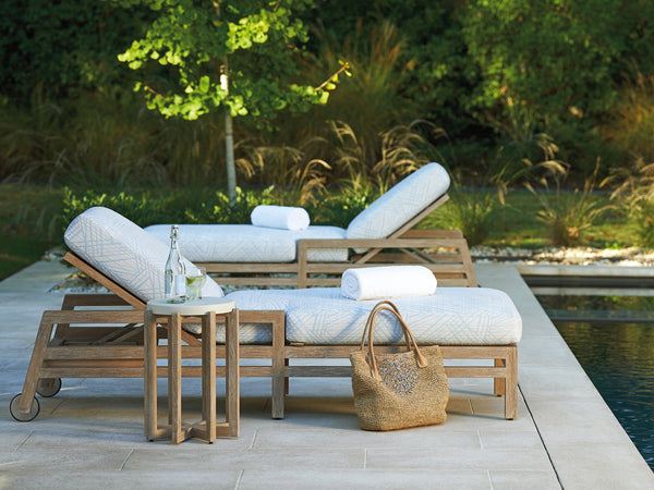 Lexington Tommy Bahama Outdoor 3450-75-40 Stillwater Cove Chaise Lounge - Elegant Teak Design For Luxurious Outdoor Comfort  Wood 3450-75-40