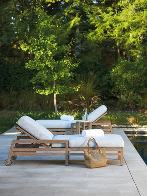 Lexington Tommy Bahama Outdoor 3450-75-40 Stillwater Cove Chaise Lounge - Elegant Teak Design For Luxurious Outdoor Comfort  Wood 3450-75-40