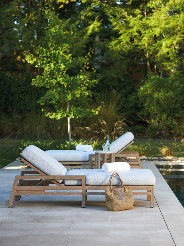 Lexington Tommy Bahama Outdoor 3450-75-40 Stillwater Cove Chaise Lounge - Elegant Teak Design For Luxurious Outdoor Comfort  Wood 3450-75-40
