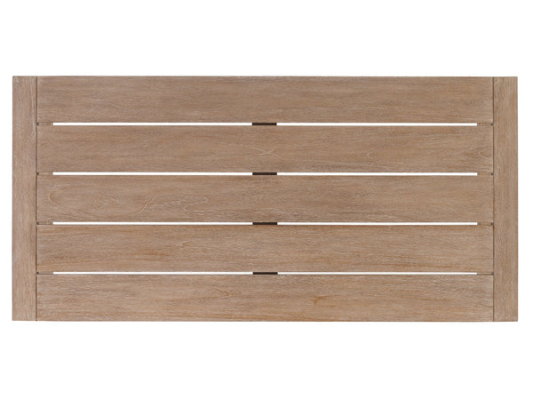 Lexington Tommy Bahama Outdoor 3450-873 Stillwater Cove High/Low Bistro Table - Elegant Teak Design For Outdoor Comfort & Style Taupe Wood 3450-873