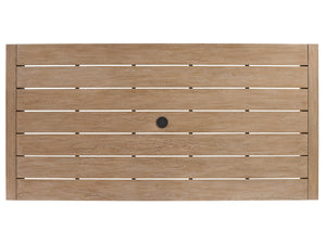 Lexington Tommy Bahama Outdoor 3450-877 Elegant Rectangular Dining Table - Stillwater Cove Collection For Luxurious Outdoor Living Taupe Wood 3450-877