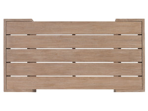 Lexington Tommy Bahama Outdoor 3450-947 Stillwater Cove Rectangular Cocktail Table - Elegant Teak Design For Modern Outdoor Living Taupe Wood 3450-947