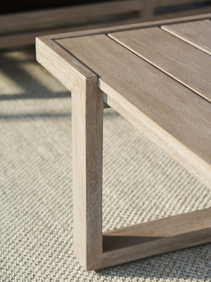 Lexington Tommy Bahama Outdoor 3450-947 Stillwater Cove Rectangular Cocktail Table - Elegant Teak Design For Modern Outdoor Living Taupe Wood 3450-947