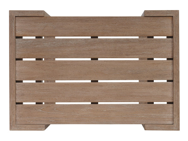 Lexington Tommy Bahama Outdoor 3450-955 Stillwater Cove Rectangular End Table - Elegant Teak Design For Outdoor Living Spaces Taupe Wood 3450-955