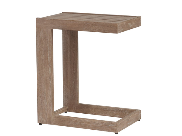 Lexington Tommy Bahama Outdoor 3450-957 Stillwater Cove Drink Table – Elegant Teak Design For Outdoor Comfort And Style Taupe Wood 3450-957