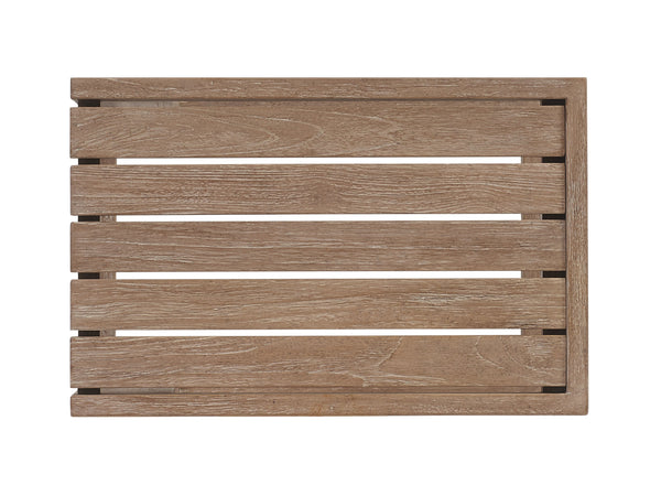 Lexington Tommy Bahama Outdoor 3450-957 Stillwater Cove Drink Table – Elegant Teak Design For Outdoor Comfort And Style Taupe Wood 3450-957