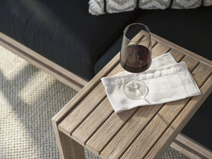 Lexington Tommy Bahama Outdoor 3450-957 Stillwater Cove Drink Table – Elegant Teak Design For Outdoor Comfort And Style Taupe Wood 3450-957