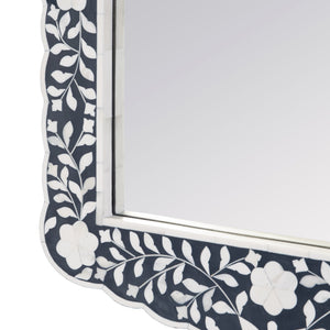 Butler Specialty Company Vivienne Bone Inlay Vertical Accent Wall Mirror – Timeless Elegance Awaits! Navy Blue Mdf,Mirror,Bone,Resin 3451490-butler