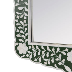 Butler Specialty Company Vivienne Bone Inlay Vertical Accent Wall Mirror – Timeless Elegance Awaits! Green Mdf,Mirror,Bone,Resin 3451491-butler
