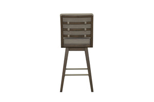 English Elm Latte Swivel Counterstool Set Wood Frame Auto-return Seat for Kitchen Islands Light Brown B2699P469527