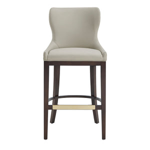 English Elm Blair Stone Gray Leatherette Barstool With Beech Wood Legs - Elegant Comfort For Any Space B365P398063