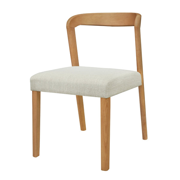 English Elm Christopher Knight Home® - Solid Rubber Wood Dining Chairs Set Of 2 - Natural Oak & Beige Upholstery For Modern Comfort N771P292085Q