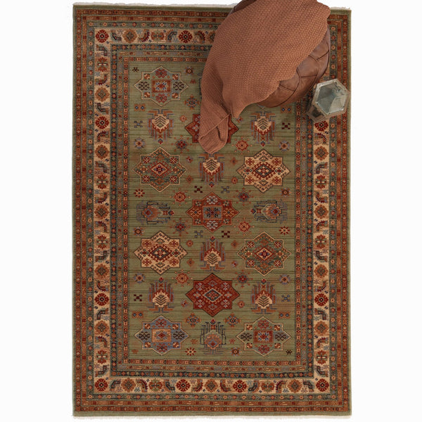 Capel Rugs Lineage-medallion Timeless New Zealand Wool Rug – Elegant Design Inspired By Traditional Artistry Laurel, Terra Cotta 100% Wool 3458rs08021106225