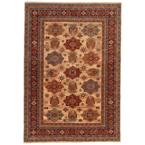 Capel Rugs Lineage-medallion Timeless New Zealand Wool Rug – Elegant Design Inspired By Traditional Artistry Sand, Blue 100% Wool 3458rs06070910750