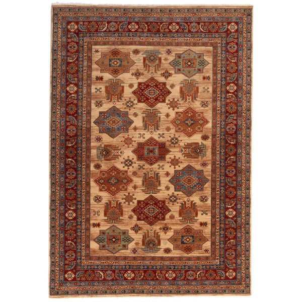 Capel Rugs Lineage-medallion Timeless New Zealand Wool Rug – Elegant Design Inspired By Traditional Artistry Sand, Blue 100% Wool 3458rs06070910750
