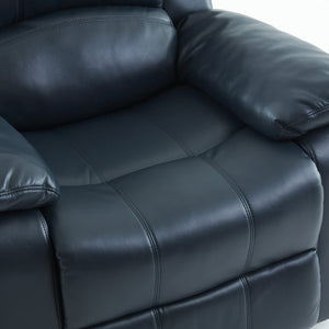 English Elm Charlotte Midnight Blue Leather Gel Glider Recliner - Elegant Comfort For Living Spaces & Relaxation B050P322571
