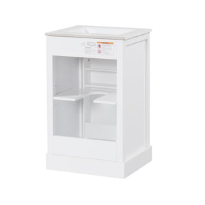 English Elm 20" Bathroom Vanity With Soft-Close Door, Ceramic Sink, Adjustable Shelves & Chic Storage Solutions N725P351852K