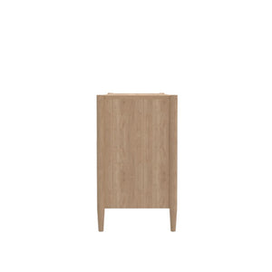 Alpine Furniture Sinclair Dresser With Six Drawers, Gold-Finish Handles, Soft-Close Glides And Fully Assembled Craftsmanship Natural 3458NAT-03