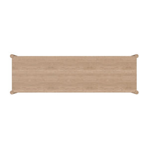 Alpine Furniture Sinclair Dresser With Six Drawers, Gold-Finish Handles, Soft-Close Glides And Fully Assembled Craftsmanship Natural 3458NAT-03
