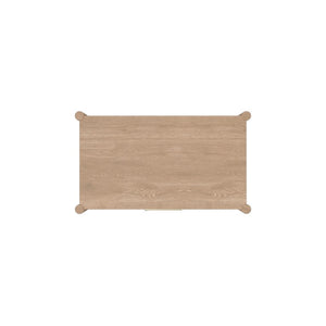 Alpine Furniture Sinclair Chest With Polished Gold Hardware — Coastal-Inspired Five-Drawer Dresser, Soft-Close Storage Natural 3458NAT-05