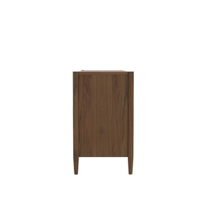 Alpine Furniture Sinclair Dresser With Six Drawers, Gold-Finish Handles, Soft-Close Glides And Fully Assembled Craftsmanship Walnut 3458WAL-03