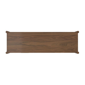 Alpine Furniture Sinclair Dresser With Six Drawers, Gold-Finish Handles, Soft-Close Glides And Fully Assembled Craftsmanship Walnut 3458WAL-03