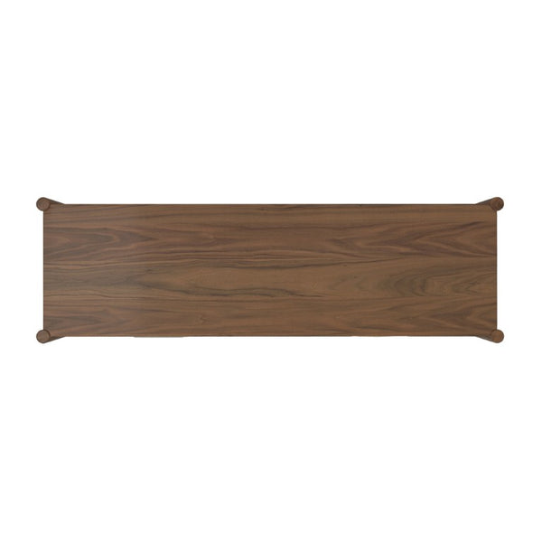 Alpine Furniture Sinclair Dresser With Six Drawers, Gold-Finish Handles, Soft-Close Glides And Fully Assembled Craftsmanship Walnut 3458WAL-03