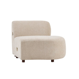 English Elm Cozelle Two Piece Boucle Sectional Sofa Curved Modular Cloud Seating for Living Room N773IS00093B