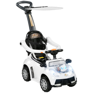 English Elm Qaba 3 in 1 Toddler Ride on Push Car with Canopy Robot Theme and Music W2225P229327