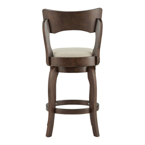 Monaghan Swivel Counter Stool Rubberwood Frame with Padded Seat Kitchen Seating