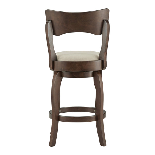Monaghan Swivel Counter Stool Rubberwood Frame with Padded Seat Kitchen Seating