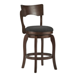 Monaghan Swivel Counter Stool Rubberwood Frame with Padded Seat Kitchen Seating