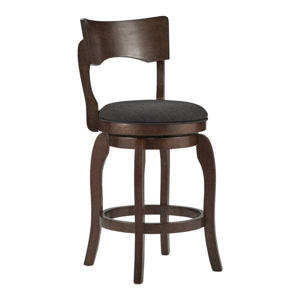 Monaghan Swivel Counter Stool Rubberwood Frame with Padded Seat Kitchen Seating