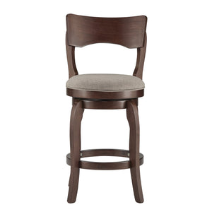 Monaghan Swivel Counter Stool Rubberwood Frame with Padded Seat Kitchen Seating