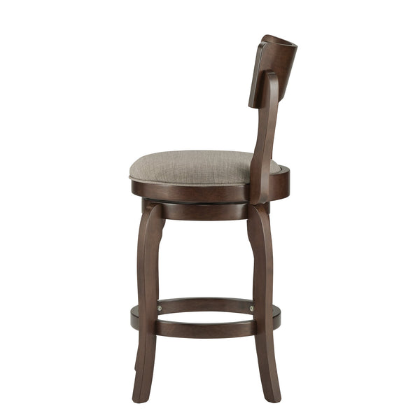 Monaghan Swivel Counter Stool Rubberwood Frame with Padded Seat Kitchen Seating