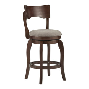 Monaghan Swivel Counter Stool Rubberwood Frame with Padded Seat Kitchen Seating