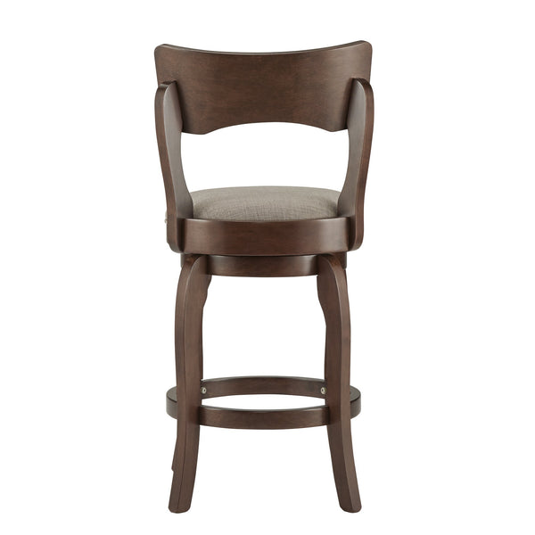 Monaghan Swivel Counter Stool Rubberwood Frame with Padded Seat Kitchen Seating